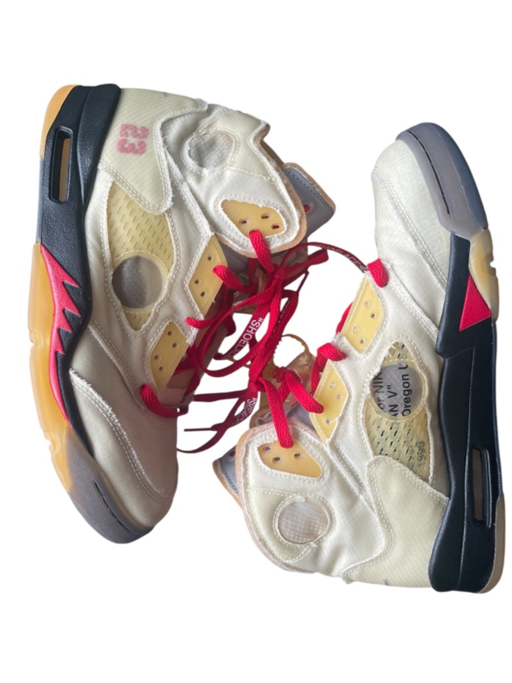 **Nike Off-White x Air Jordan 5 Retro "Sail" – Size 11 (NO INSOLES)** - Picture 5 of 12